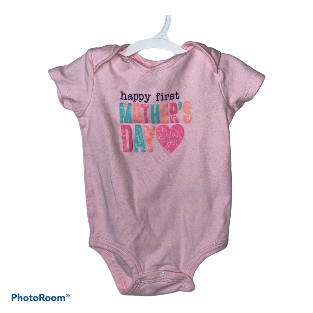 First Mother’s Day Pink Baby Onesie Size 12 months